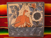 Mexican vintage pottery, eagle, Tlaquepaque c. 1935