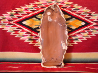 Mexican pottery and ceramics, and Mexican devotional art, a very lovely image of Our Lady of Guadalupe, done in the traditional style and colors of Tzintzuntzan, Michoacan, c. 1990's. Photo of the back side of the pottery image.