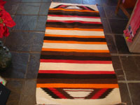 Native American Indian vintage textiles and rugs, and Navajo vintage textiles and rugs, a lovely Navajo double saddle-blanket, with wonderful colors and a very fine weave, Arizona or New Mexico, c. 1950's.  Main photo of the Navajo double saddle-blanket.
