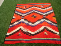 Native American Indian vintage textiles, and Navajo vintage textiles and rugs, a stunning Navajo transitional textile, Arizona or New Mexico, c. 1890-1900.  Main photo of the Navajo textile.