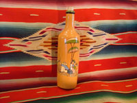 Mexican vintage pottery and ceramics, and Mexican vintage folk art, a pottery bottle from Tlaquepaque, Jalisco, c. 1930.