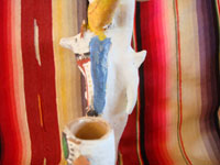 Mexican vintage pottery and ceramics, and Mexican vintage folk art, a lovely tree of life attributed to the master folk-artist, Heron Martinez, c. 1960's. The tree of life features lovely children and is wonderfully decorated. A side view of the tree of life by Heron Martinez.