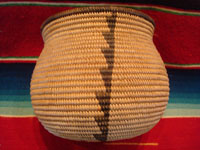 Native American Indian antique baskets, a fantastic and very finely woven Chemehuevi olla with wonderful, simple decorative elements, Needles, California or Parker, Arizona, c. 1920. Main photo of the Indian basket.