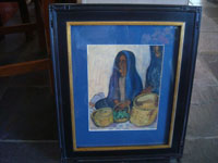 Mexican vintage paintings and fine art, a pair of paintings by Otto Rothenburg, a student of Diego Rivera, Taxco, c. 1935.  Photo of the painting of the woman.