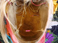 Photo of the back side of the Mexican vintage wood-carving, the Viejito mask from Michoacan.