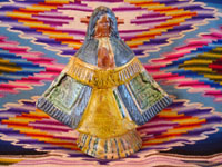 Mexican vintage pottery and ceramics and Mexican vintage devotional or religious art, a lovely pottery Madonna, Nuestra Senora de la Salud (Our Lady of Good Health) from Michoacan, c. 1950's.  Main photo of the pottery Madonna.