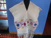 Mexican vintage textiles and sarapes, a beautiful child's poncho with wonderful floral designs, Guadalajara, Jalisco, c. 1950's.  Main photo of the child's poncho.