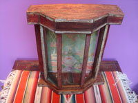 Mexican vintage devotional art, a beautiful Mexican or Guatemalan wooden nicho, c. 1930.  Main photo of the nicho.