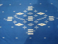 Mexican vintage textiles and sarapes, a beautiful textile from Texcoco c. 1930.  Closeup photo of the center of the Texcoco textile.