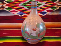 TT-3: Mexican vintage pottery and ceramics, a beautiful burnished jar from Tonala Jalisco, c. 1930's. Main photo of the Tonala burnished pottery water-jar.