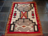 Native American antique textile, Navajo rug, c. 1930.